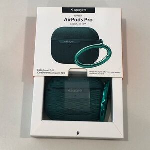 Spigen AirPods Pro Urban Fit Case with Metallic Teal Carabiner